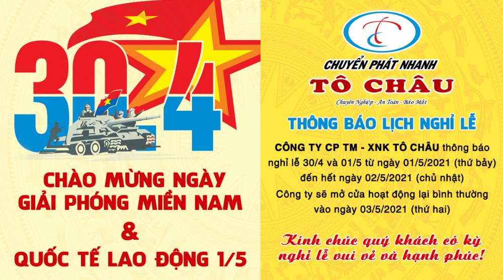 thong bao nghi le 30/4 va 1/5